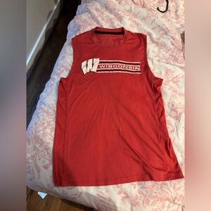 Wisconsin Sleeveless Red Top